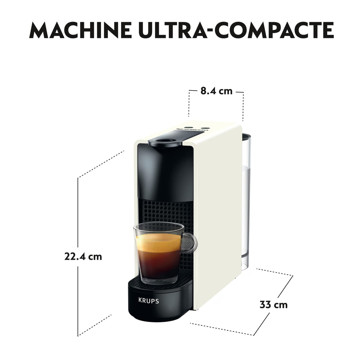 Nobexa Essenza Mini Blanche – Machine à Capsules Ultra-Compacte