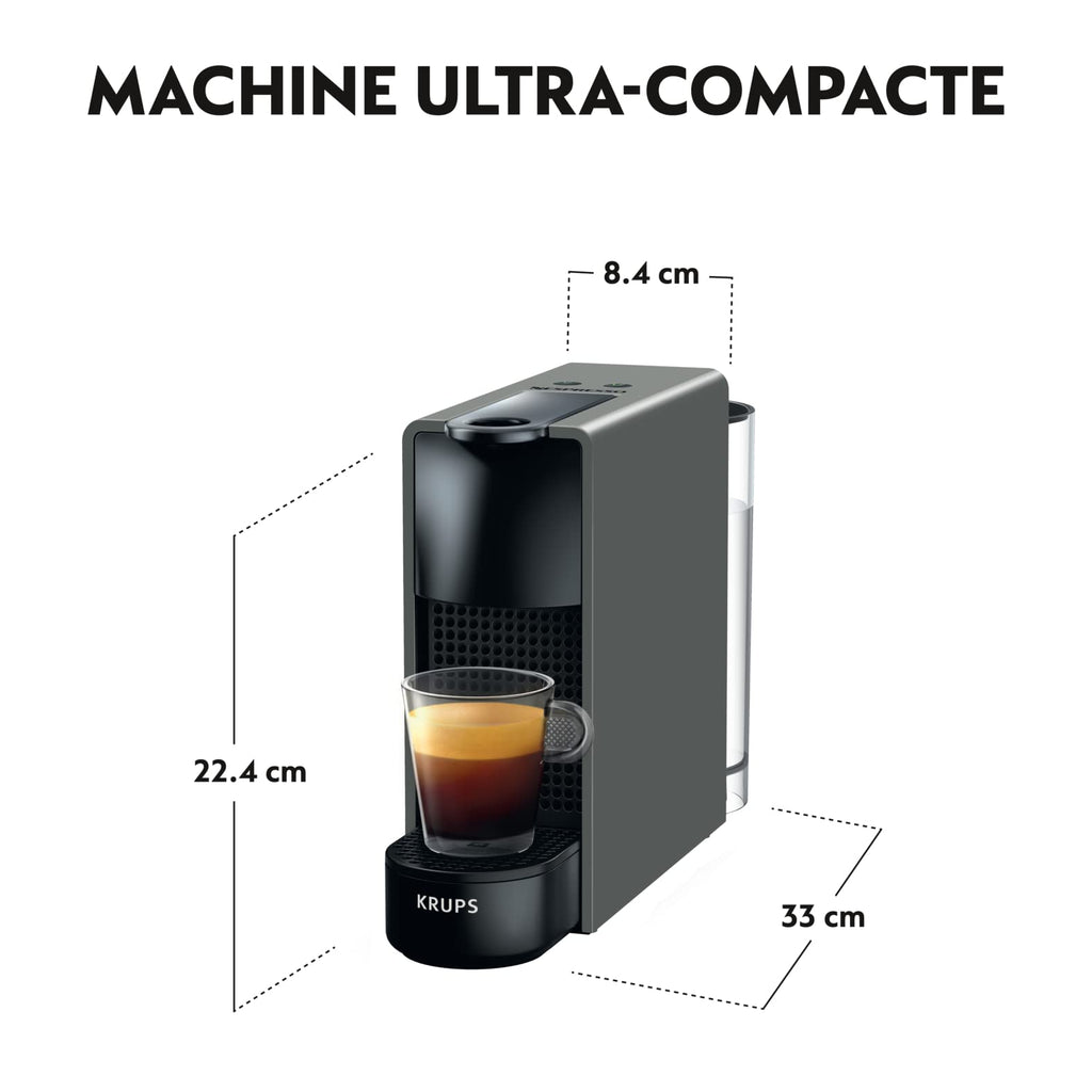 Nobexa Essenza Mini Gris Intense – Cafetière à Capsules Design