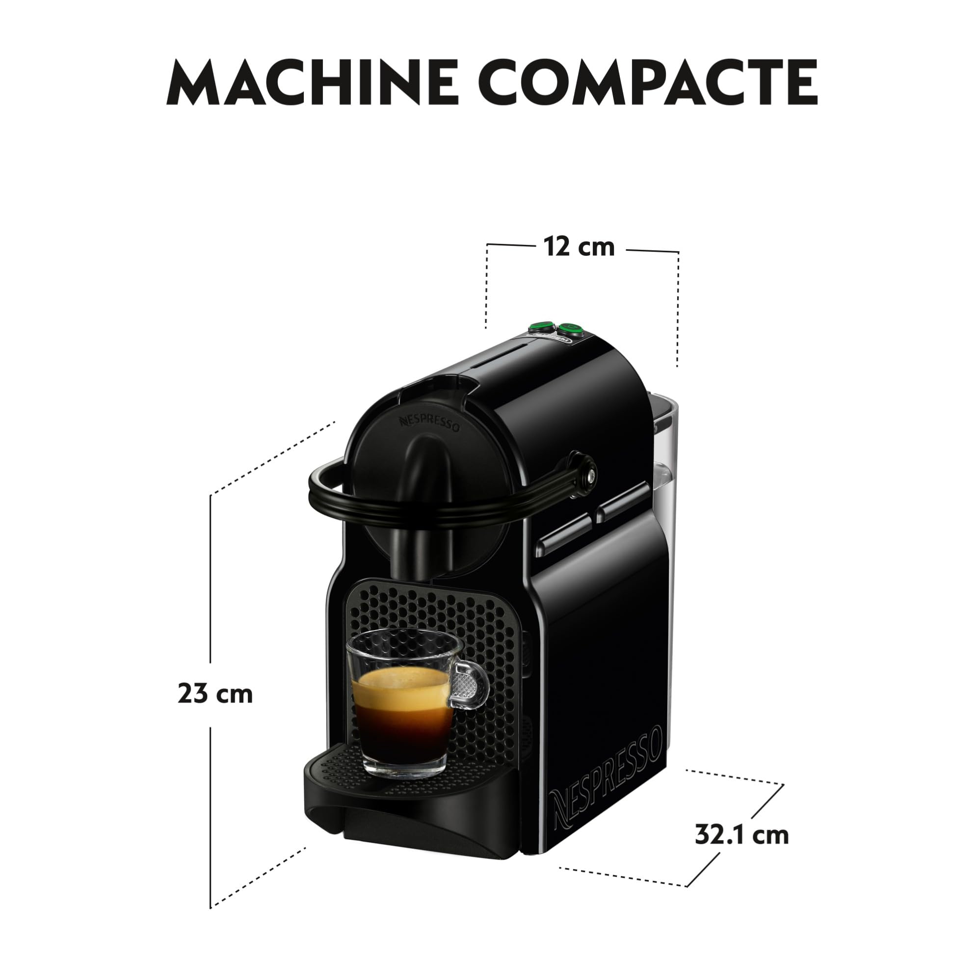 Nobexa Inissia Noire – Machine à Café Automatique à Capsules