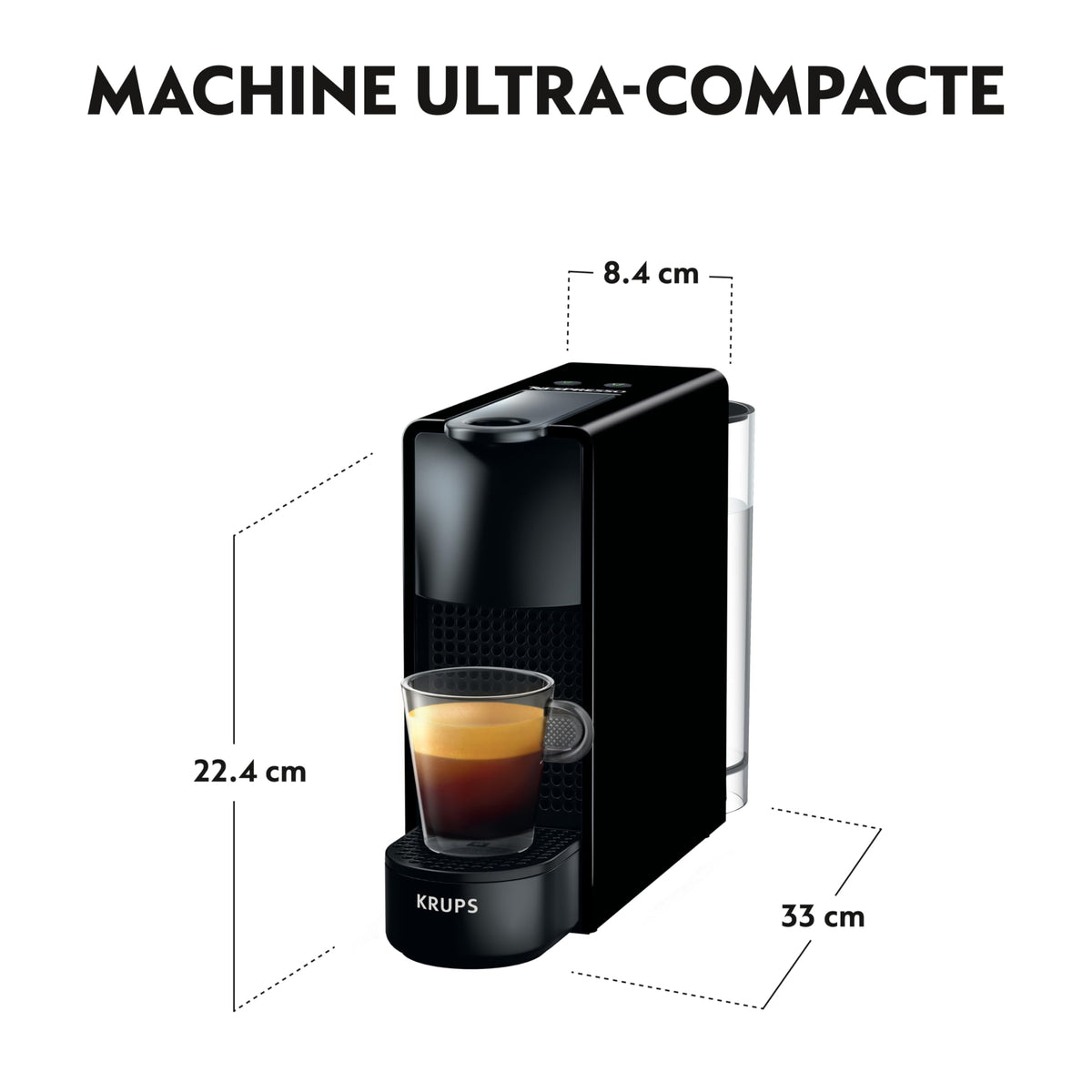 Nobexa Essenza Mini Noire – Cafetière à Capsules Élégante