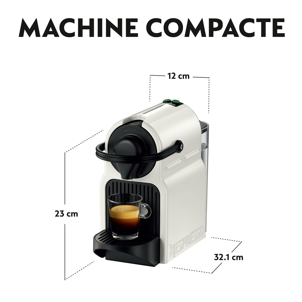 Nobexa Inissia Blanche – Cafetière Espresso 19 Bars